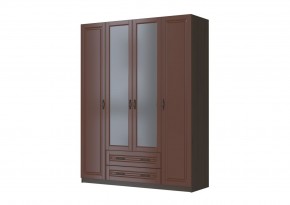КАНТРИ Шкаф ШР-4 с 2 зерк. (орех) ЛАК в Тюмени - tumen.mebel24.online | фото