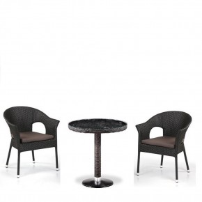 Кофейны комплект плетеной мебели T601/Y79A-W53 Brown (2+1) в Тюмени - tumen.mebel24.online | фото 1