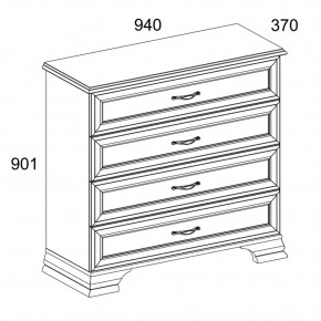 Комод 4S, TIFFANY, цвет вудлайн кремовый в Тюмени - tumen.mebel24.online | фото 3