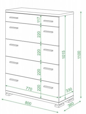 Комод Домино КМ-1 в Тюмени - tumen.mebel24.online | фото 2