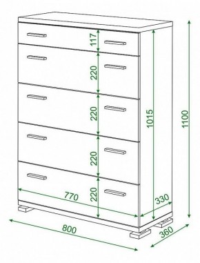 Комод Домино КМ-2 в Тюмени - tumen.mebel24.online | фото 3