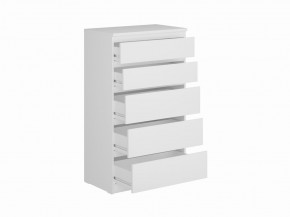 Комод КАСТОР с пятью ящиками, цвет белый в Тюмени - tumen.mebel24.online | фото 2