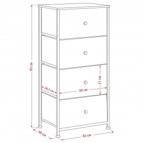 Комод Leset Линкс 4 ящика (МДФ) в Тюмени - tumen.mebel24.online | фото 12