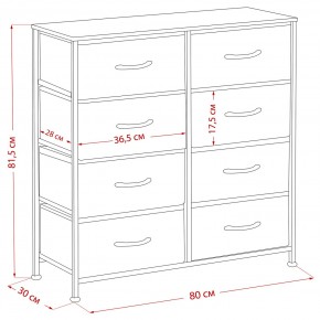 Комод Leset Линкс 8 ящ. (к/з), Каркас Белый, ящики Белые в Тюмени - tumen.mebel24.online | фото 8