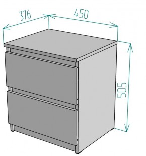 Комод Malta light K127 (тумба прикроватная) в Тюмени - tumen.mebel24.online | фото 2