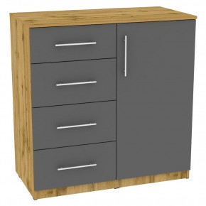 Комод "Калисто (K18)" ручка рейлинг (ДВ-Графит) в Тюмени - tumen.mebel24.online | фото