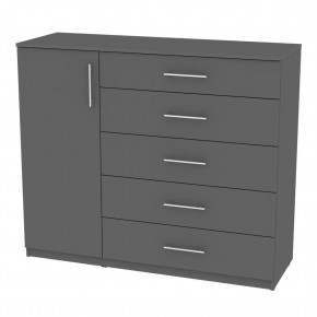 Комод "Калисто (K40)" ручка рейлинг (Графит) в Тюмени - tumen.mebel24.online | фото