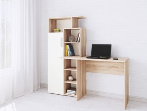 Компьютерный Стол Квартет-7 Дуб сонома/Белый в Тюмени - tumen.mebel24.online | фото