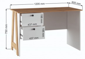 Компьютерный стол Теодора белый / крафт золотой в Тюмени - tumen.mebel24.online | фото 3