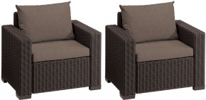 Комплект кресел Калифорния (California chair) коричневые в Тюмени - tumen.mebel24.online | фото 2