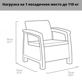 Комплект мебели Корфу Рест (Corfu Rest - without table) коричневый в Тюмени - tumen.mebel24.online | фото 3