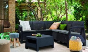 Комплект мебели угловой Корфу Релакс Сет (CORFU II RELAX SET) графит в Тюмени - tumen.mebel24.online | фото 3