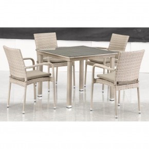 Комплект плетеной мебели T256C/Y376C-W85 Latte (4+1) + подушки на стульях в Тюмени - tumen.mebel24.online | фото 3