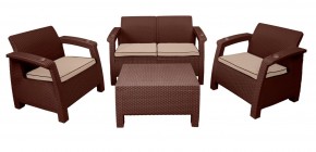 Комплект уличной мебели Yalta Premium Terrace Set (Ялта) шоколадый (+подушки под спину) в Тюмени - tumen.mebel24.online | фото 1