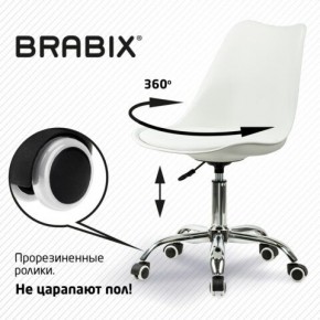 Кресло стул BRABIX "Eames MG-310 CH", хром, пластик белый, экокожа белая, 532923 в Тюмени - tumen.mebel24.online | фото 7