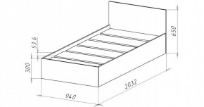 НИЦЦА-13 Кровать 900 с настилом ЛДСП (НЦ.13) в Тюмени - tumen.mebel24.online | фото 3