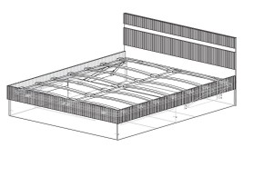 ОЛИВИЯ Кровать 1600 с основанием и ПМ в Тюмени - tumen.mebel24.online | фото 4