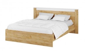 Кровать Адель 1.4 Настил из ДСП 2с дуб крафт золотой/белый в Тюмени - tumen.mebel24.online | фото