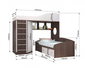 Кровать-чердак Кадет 2 с металлической лестницей в Тюмени - tumen.mebel24.online | фото 2