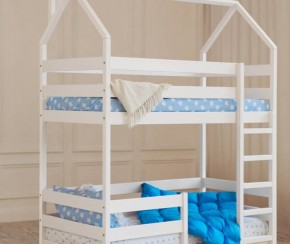 Кровать-домик двухъярусная 80*160 Белый в Тюмени - tumen.mebel24.online | фото 6