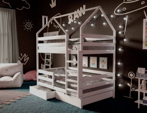 Кровать-домик двухъярусная 80*190 Белый в Тюмени - tumen.mebel24.online | фото