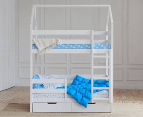 Кровать-домик двухъярусная 80*190 Белый в Тюмени - tumen.mebel24.online | фото 5