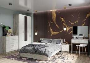Кровать Гармония КР-602 1400 Дуб крафт серый/Дуб крафт белый в Тюмени - tumen.mebel24.online | фото 2