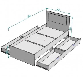 Кровать Ольга L38 (900) 4 ящика в Тюмени - tumen.mebel24.online | фото 2