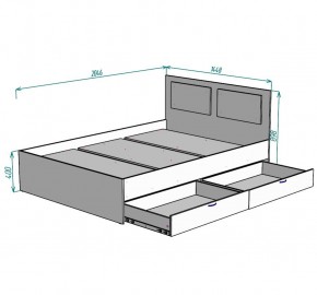 Кровать Ольга L41 (1400) 2 ящика в Тюмени - tumen.mebel24.online | фото 2