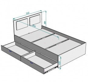 Кровать Ольга L46 (1200) 2 ящика в Тюмени - tumen.mebel24.online | фото 2