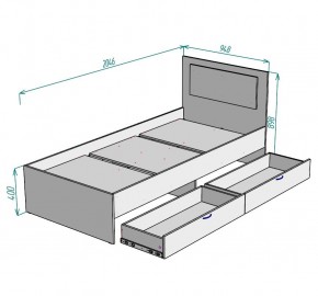 Кровать Ольга L47 (900) 2 ящика в Тюмени - tumen.mebel24.online | фото 2