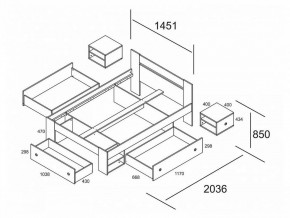 Кровать полутораспальная Стелла 140 СТЛ.132.07М в Тюмени - tumen.mebel24.online | фото 2