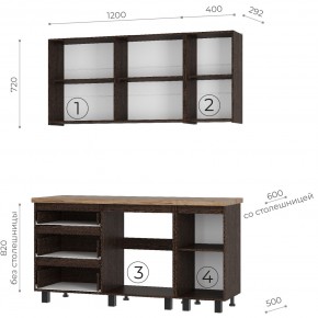 Кухня Энигма 1.6 м (венге/дуб каньон) в Тюмени - tumen.mebel24.online | фото 4