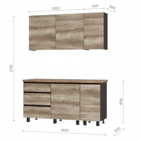 Кухня Энигма 1.6 м (венге/дуб каньон) в Тюмени - tumen.mebel24.online | фото 5