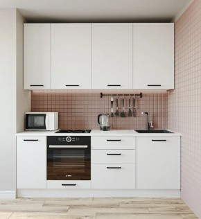 Кухонный гарнитур Белый Глянец 2200 h950 (Стол. 26мм) в Тюмени - tumen.mebel24.online | фото 1