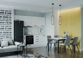 Кухонный гарнитур Белый Глянец 2550 (Стол. 26мм) в Тюмени - tumen.mebel24.online | фото