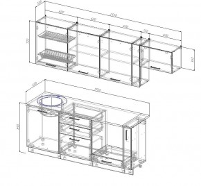 Кухонный гарнитур Жемчуг 2550 (Стол. 38мм) в Тюмени - tumen.mebel24.online | фото 2