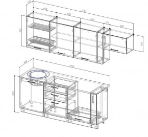 Кухонный гарнитур Муссон 2550 (Стол. 26мм) в Тюмени - tumen.mebel24.online | фото 2