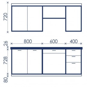 Кухонный гарнитур Ольвия-6 (1.8м) в Тюмени - tumen.mebel24.online | фото 4