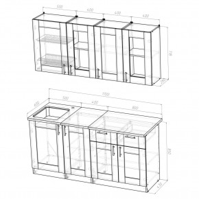 Кухонный гарнитур Симона демо 1700 (Венга/Дуб Сонома) в Тюмени - tumen.mebel24.online | фото 2