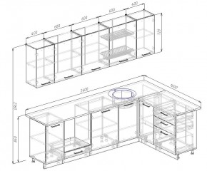 Кухонный гарнитур угловой Графика 2600х1600 (Стол. 26мм) в Тюмени - tumen.mebel24.online | фото 2