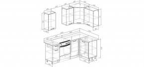 Кухонный гарнитур угловой Каппучино 2000*1200 (Стол. 26мм) в Тюмени - tumen.mebel24.online | фото 2