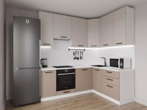 Кухонный гарнитур угловой Каппучино 2200*1600 h 950 (Стол. 38мм) в Тюмени - tumen.mebel24.online | фото