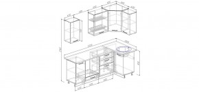Кухонный гарнитур угловой Капри 2200х1000 (Стол. 38мм) в Тюмени - tumen.mebel24.online | фото 2