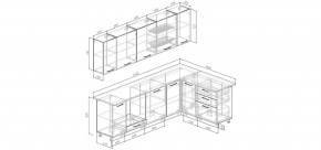 Кухонный гарнитур угловой Капри 2600х1600 (Стол. 26мм) в Тюмени - tumen.mebel24.online | фото