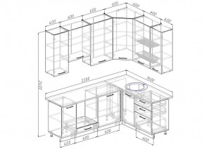 Кухонный гарнитур угловой Крафт 2200*1600 (Стол. 38мм) в Тюмени - tumen.mebel24.online | фото 2