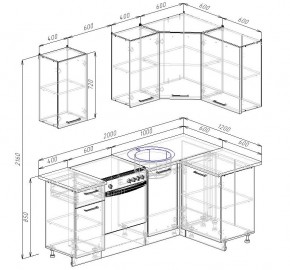 Кухонный гарнитур угловой Латте 2000х1200 (Стол. 26мм) в Тюмени - tumen.mebel24.online | фото 2