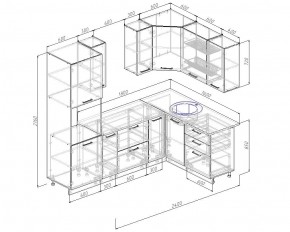 Кухонный гарнитур угловой Латте 2400х1600 (Стол. 26мм) в Тюмени - tumen.mebel24.online | фото 2