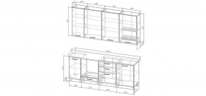 Кухонный гарнитур Умбра 2200 h950 (Стол. 38мм) в Тюмени - tumen.mebel24.online | фото 2