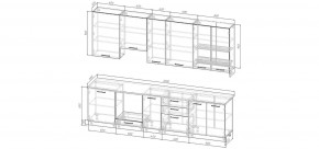 Кухонный гарнитур Умбра 3000 h950 (Стол. 26мм) в Тюмени - tumen.mebel24.online | фото 2